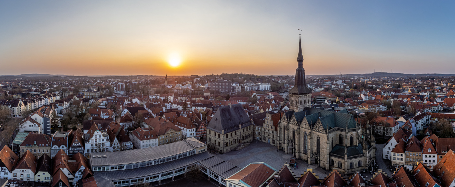 Blick auf Osnabrueck aus der Vogelperspektive