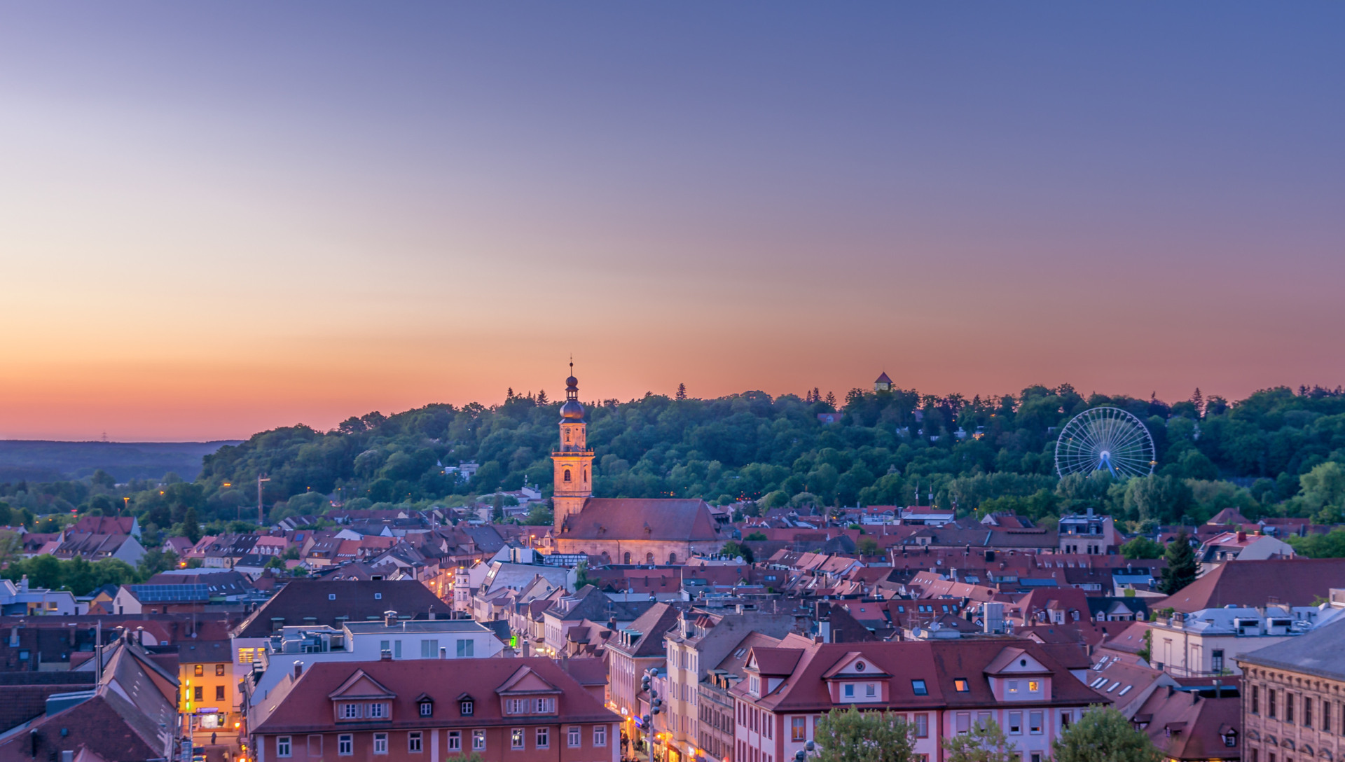 Vogelperspektive der Erlangener Altstadt
