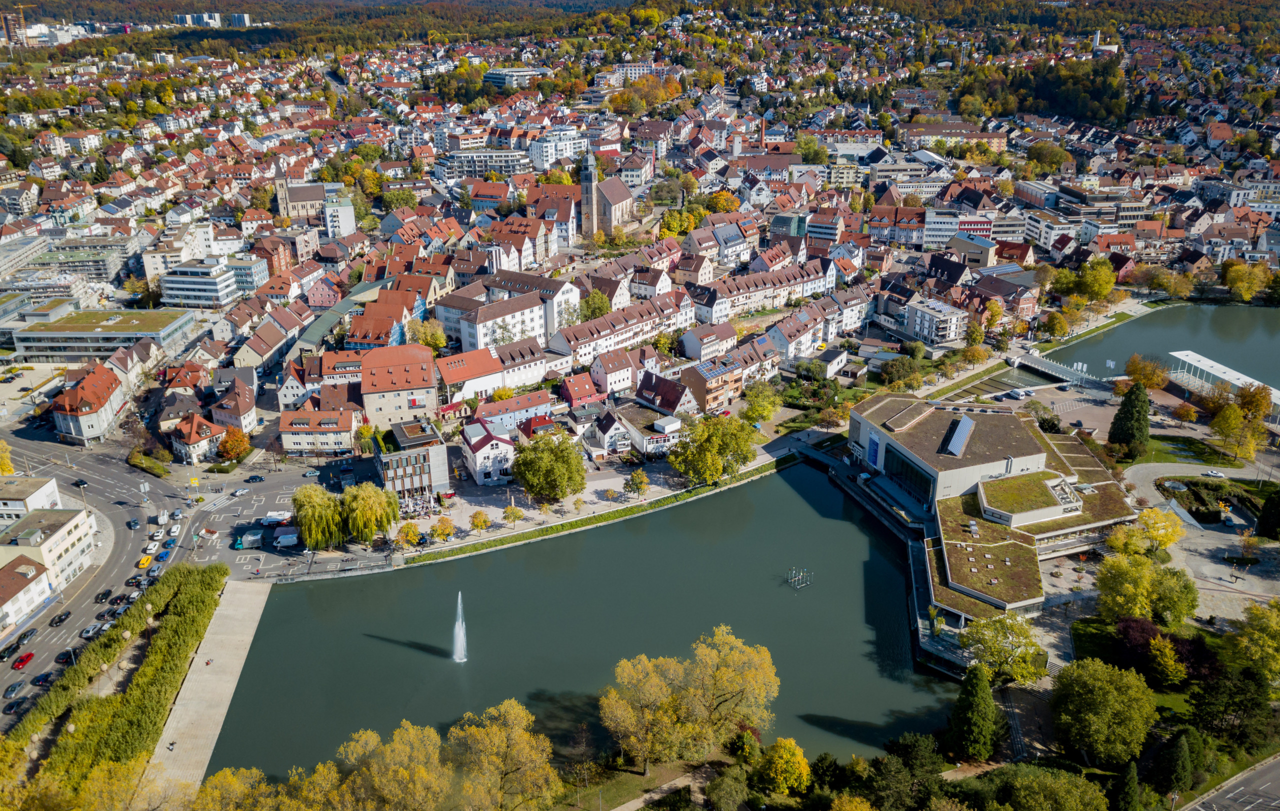 Vogelperspektive auf die Stadt Böblingen