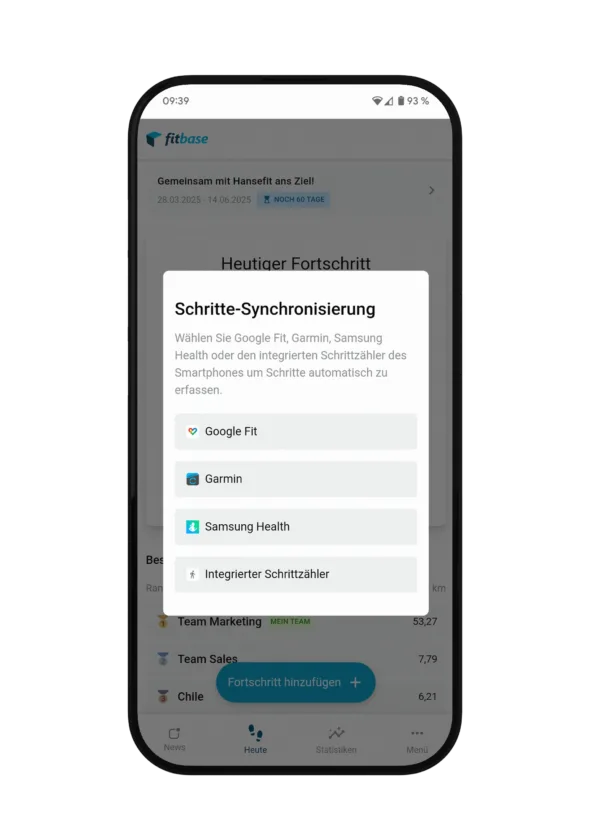 Unser Schrittwettbewerb lässt sich mit diversen Smartwatches und Fitnesstrackern verbinden. Nachfolgend haben wir ein paar Tipps und Hinweise, wie bestimmte Apps und Wearables verbunden werden können. Wie kann ich meine Smartwatch oder mein Fitnessarmband verbinden? Grundsätzlich werden alle User beim erstmaligen Login nach der präferierten Synchronisierungsmöglichkeit gefragt. Hierzu erschein ein Pop-up und Nutzer:innen werden nach den erforderlichen Berechtigungen gefragt. Um die Synchronisierungs-Art während des Wettbewerbs zu ändern, muss die jeweilige Schnittstelle in der Schrittwettbewerbs-App einfach ausgewählt werden. Dafür auf “Mehr” --> “Synchronisierung” klicken und die entsprechende Quelle auswählen.</p> <p>Für die erfolgreiche Synchronisierung muss nach dem Verbinden die Berechtigung zum Lesen der Daten gegeben werden. Der Datentransfer (nur Schritte, keine weiteren Gesundheitsdaten!) findet nur von der jeweiligen App in die Schrittwettbewerbs-App statt. Wir senden keine Schritte-Daten in die Partner-Apps.</p> <p>Aktuell werden folgende direkte Schnittstellen angeboten:</p> <p>Apple Health</p> <p>Über Apple Health können neben dem iPhone auch Apple Watches direkt synchronisiert werden. Hier bitte bei Synchronisationsproblemen einmal prüfen, ob die Watch bei dem Punkt Datenquellen & -zugriffe bei „Schritten“ innerhalb der Health App (!) auf dem ersten Platz priorisiert ist. In der Regel ist dies standardmäßig der Fall. Hier noch einmal ein paar Tipps von Apple direkt: https://support.apple.com/de-de/HT204351</p> <p>Google Fit</p> <p>Google Fit ist kostenfrei und kann aus dem Playstore installiert werden. Auf vielen Handys ist Google Fit auch schon als Gesundheits-App vorinstalliert (auch hier wieder die körperliche Aktivität bei Android 10+ zulassen) Als Google-Account, den Account des Handys auswählen (der auch für Google Fit genutzt wird), damit die Schritte, die mit dem Handy gezählt werden, auch in der App erscheinen.</p> <p>Garmin</p> <p>Garmin Connect Account kann mit dem Schrittwettbewerbs-App verbunden werden. Dafür werden Nutzende zur Garmin Connect App oder Web weitergeleitet. Dort muss die Erlaubnis zum Teilen von täglichen Statistiken gegeben werden, um die Schrittdaten in die App synchronisieren zu können.</p> <p>Samsung Health</p> <p>Samsung Health Account kann mit dem Schrittwettbewerbs-App verbunden werden. Es muss lediglich die Berechtigungen zum Synchronisieren der Schritte gegeben werden. Sollte Samsung Health noch nicht installiert sein, wird in den Play Store weitergeleitet.</p> <p>Hier sind weitere Tipps zum Verbinden anderer Fitnessuhren<br />Für iPhone-Nutzer:innen:</p> <p>Bei „applefremden“ Trackern können ggfs. Zwischenapps helfen. Welche da am besten und sichersten funktioniert, ändert sich hin und wieder. Da wir zudem nicht für die Sicherheit garantieren können, können wir keine konkreten Handlungsempfehlungen geben, jedoch versuchen mit ein paar Links auszuhelfen:</p> <p>Fitbit:<br />Zum Ende dieses Artikels scrollen. Für Fitbit ist eine Synchronisation über Zwischenapp möglich (Sync Solver for Fitbit)<br />Lösung aus dem Fitbit-Forum: https://community.fitbit.com/t5/Mobil/Fitbit-mit-Apple-Health-verbinden/m-p/5405801#M14127<br />Oder direkt in Apple Health: https://praxistipps.chip.de/anleitung-so-verbinden-sie-ihre-fitbit-mit-apple-health_174368</p> <p>Polar: direkte Verbindung über die Polar-Anleitung.</p> <p>Für Android-Nutzer:</p> <p>WearOS: Google gibt selbst in einer Hilfe Tipps, wie Google Fit mit einer Smartwatch (wearOS) genutzt werden kann.<br />Bzw. wie andere Apps verbunden werden können.</p> <p>Fitbit: laut Fitbit-Forum ist eine Zwischenapp die Lösung.</p> <p>Polar: Verbindung über Google Fit.</p> <p>Was kann ich tun, wenn meine Schritte nicht in der App erscheinen?<br />Bei allen Handys, die das Betriebssystem Android 10+ haben, ist es wichtig, dass der App die Berechtigung zur Erfassung der körperlichen Aktivität erteilt wird.<br />Ist der korrekte Account verbunden?<br />Sind in der Partner-App (Garmin, Samsung Health, etc.) die Berechtigungen erteilt?</p> <p>Sollten die aufgeführten Informationen noch nicht ausreichen, ist unser Support-Team unter: kundenservice@fitbase.de erreichbar.</p> <p>Damit wir schnellstmöglich weiterhelfen können, benötigen wir die Information, welches Device (Tracker, Smartwatch, etc.), welche Schrittwettbewerb-App (iOS oder Android) genutzt wird und wie der aktive Wettbewerb bzw. Das Unternehmen heißt.</p> <p>Bitte zusätzlich einmal prüfen, ob im eigenen Schrittwettbewerb auch die Möglichkeit aktiv ist Schritte ggfs. manuell einzutragen.