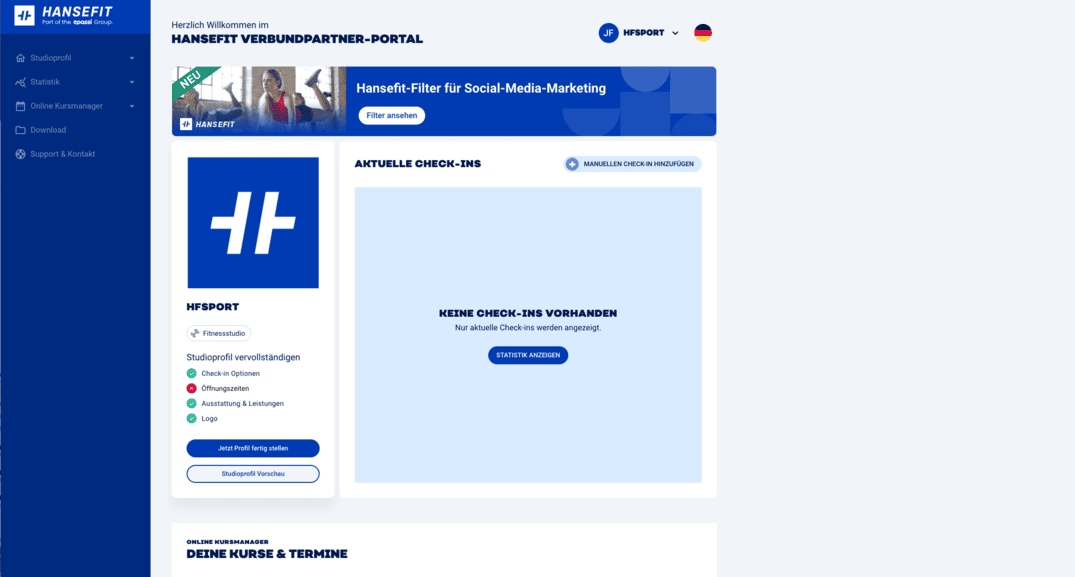 app-login-probleme-anleitung-vpp Abbildung der Check-in Übersicht des Verbundpartnerportals