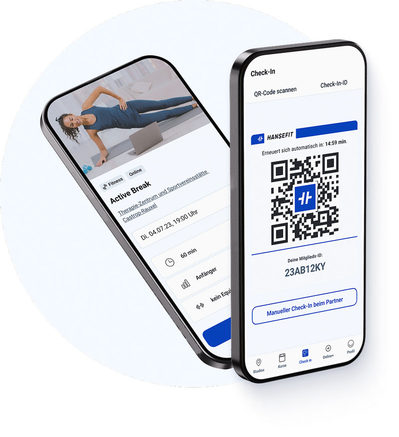 Screenshot von der Hansefit App