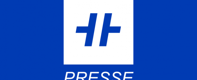 Die Hansefit Bildmarke auf blauem Hintergrund