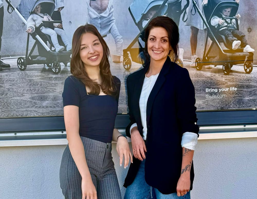 Anna-Lisa Fersch, HR Managerin (l.) und Magdalena Glas (r.), HR-Administratorin und Gesundheitsbeauftragte der Thule GmbH