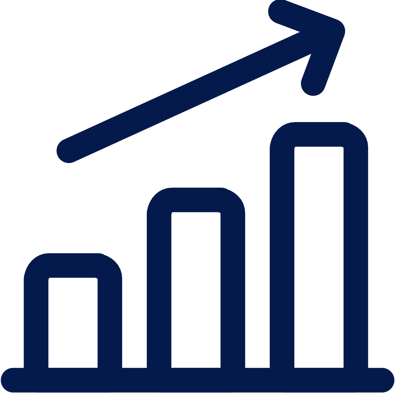 roi-steigerung Ein Symbol von einem steigenden Graphen.